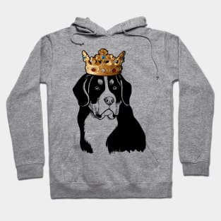 Bernese Mountain Dog King Queen Wearing Crown Hoodie